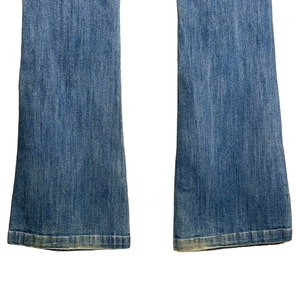 GJG Denim Factory Distressed Flare Leg Jeans Junior Size 9 - Picture 3 of 3